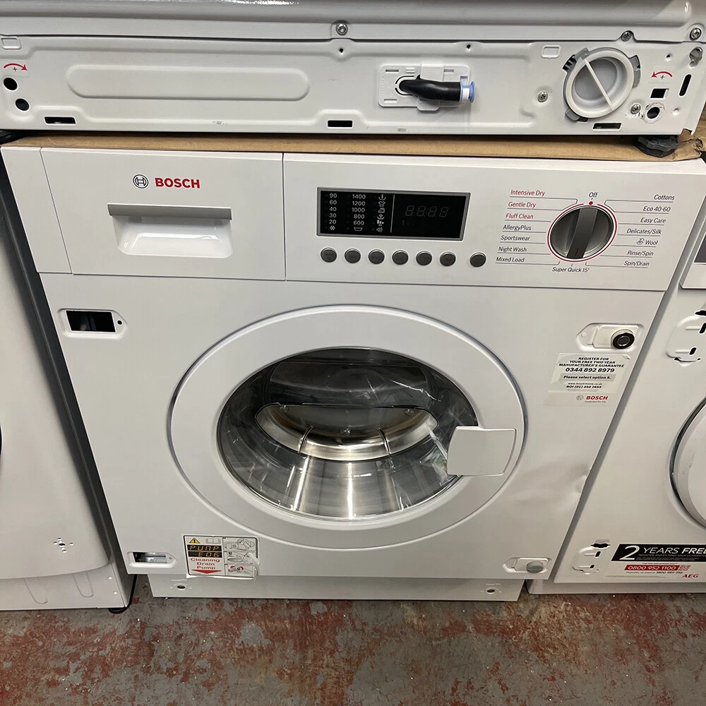 Bosch Serie 6 WKD28542GB Integrated 7 4kg 1400 Spin Washer Dryer E Rated White