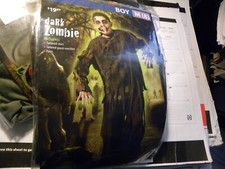 NEW NWT 3 Pc Dark Zombie Tattered Fabric Costume Medium 8 Walking Dead