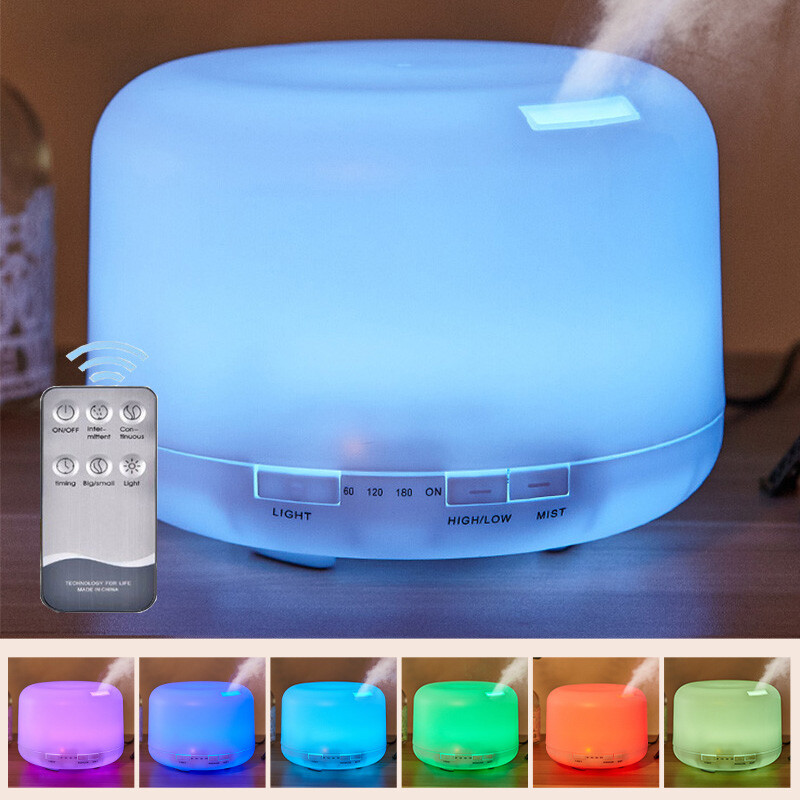 NEW 500ML Aroma Aromatherapy Diffuser LED Oil Ultrasonic Air Humidifier