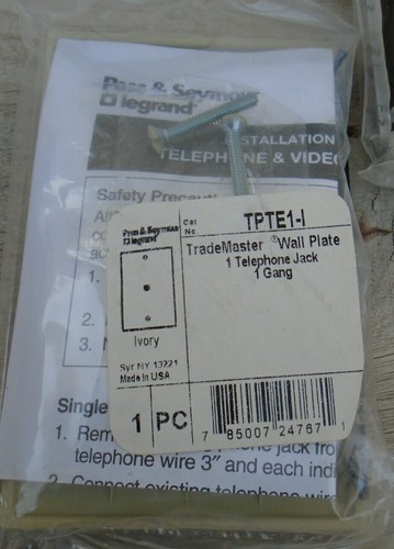 7er-Pack Pass & Seymour/Legrand TPTE1 1 Gang Telefonbuchse Wandplatte Lot Elfenbein - Bild 2 von 2