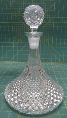 週末セール！！CRYSTAL DECANTER Top Shelf Lead Crystal Decanter Vintage Bar-ware for Whiskey