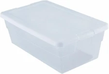 Storage Box 13.5" X 8.3" X 4.8", 6 Qt. Clear - Pack of 4
