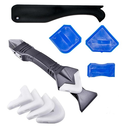Silicone Caulking Tools Set 3-in-1 Sealant Finishing Grout Scraper Reusable - Picture 3 of 8
