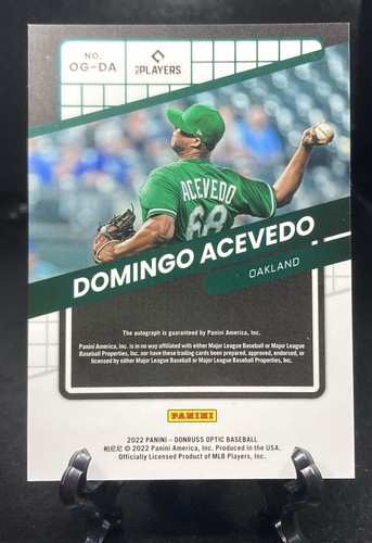 2022 Panini Donruss Optic Optigraphs Domingo Acevedo #OG-DA Auto - Picture 2 of 2