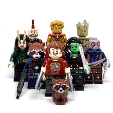 Guardians of the Galaxy Custom Minfigures Star Lord Gamora Groot Drax Lego