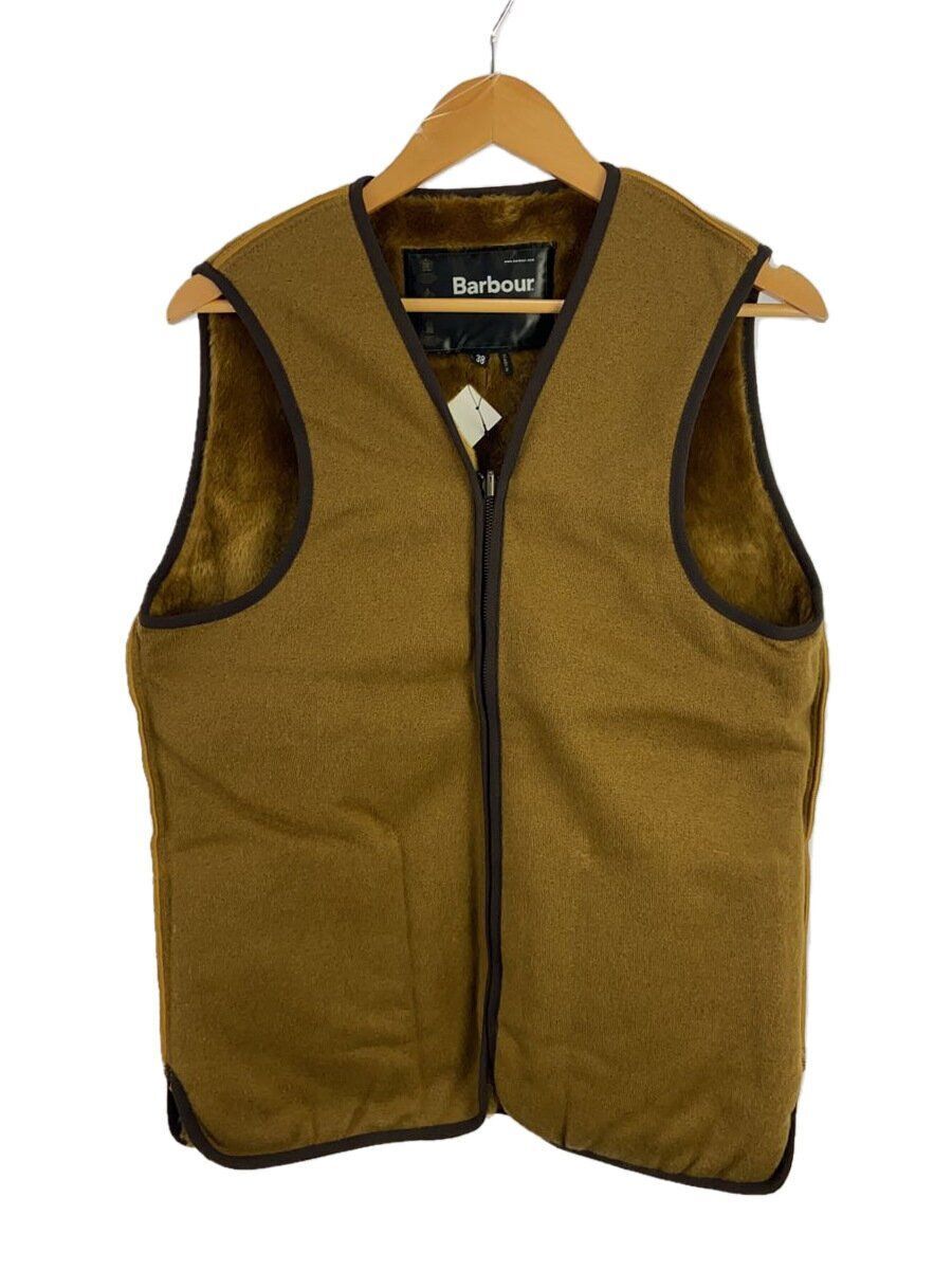 Barbour 20AW Fur Liner Vest Size 38 Camel Acrylic Solid 2002103 Pre-Owned