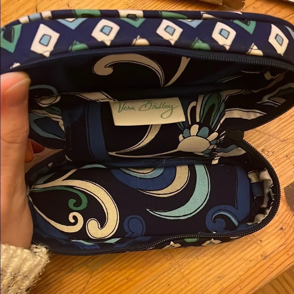 Estuche para gafas Vera Bradley geométrico azul marino y verde Foto 3 de 4