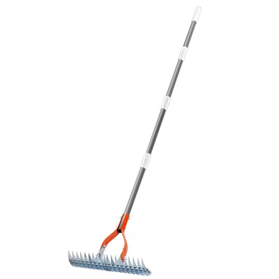 Thatch Rake Lawn DeTatcher Rake für Rasen doppelseitiger Stroh Rake