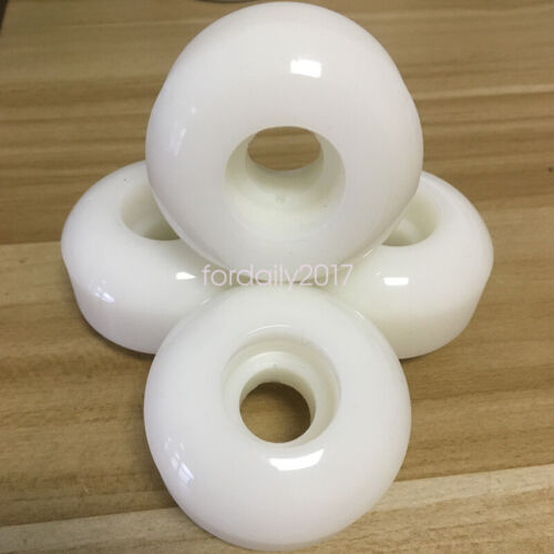 Pack of 4pcs 52mm 83A Sport White Blank Skateboard Wheels Parts High Resilience - Afbeelding 1 van 8