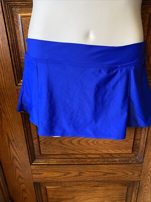 New H2oh COLOURS Royal Blue Swimwear Tankini Skirted Swim Skirt BOTTOM, XXL, NWT