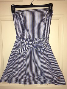 hollister blue and white striped dress