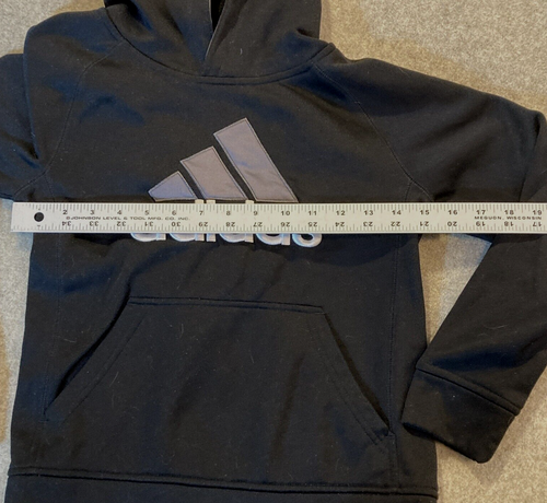 Adidas Climawarm Performance Black Pullover Hood Embroidered Logo Youth Small - Picture 5 of 8