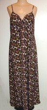 Essentials by Milano Womens M black lilac flo...