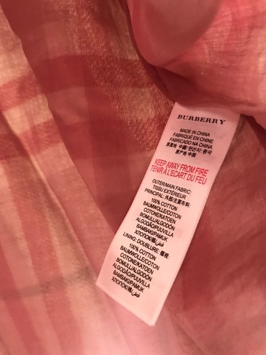 NWT Auth. Burberry Girls Pink Plaid Button Down Top Shirt Sz 14Y - Picture 6 of 6