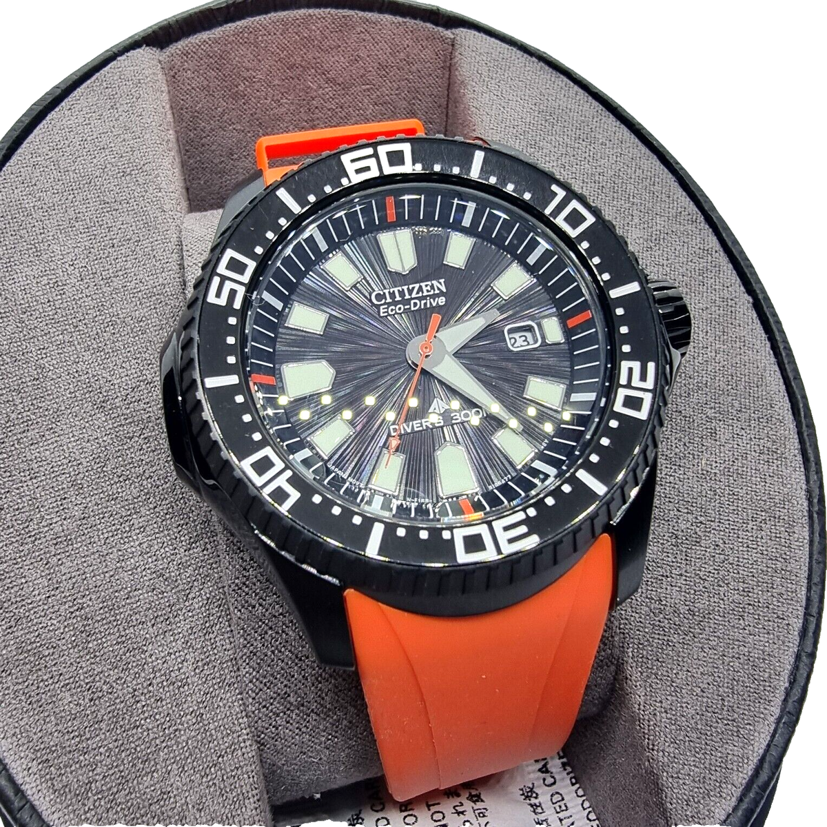 New Citizen Promaster Diver Eco Drive Watch ✓ Black Orange PU