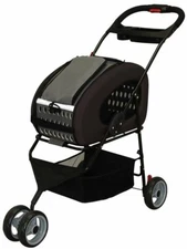 Iris Ohyama 4WAY Dog Drive Carry Stroller Pet Cart FPC-920 Brown from Japan F/S