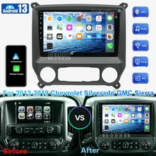 10”For 2013-19 Chevrolet Silverado GMC Sierra CarPlay Car Stereo Radio GPS WIFI