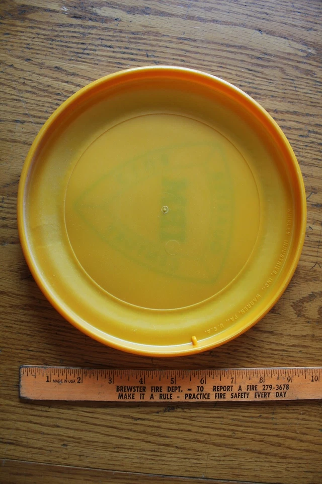 Vintage IBM Whirley Frisbee Quarter century Club yellow Advertising 9" - Image 2 of 3