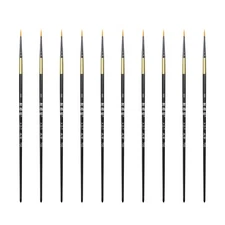 XDT#700 #000 10 Pc Micro liner Artist Paint Brush Model Nail Acrylic Watercolor