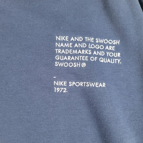 Nike Sweatshirt Youth Large Navy Blue Fleece Swoosh Crew Neck Athletic Spellout - Picture 6 of 11