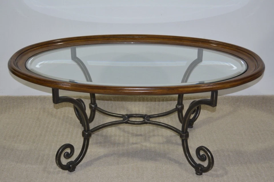 Ethan Allen Collector's Classics Oval Coffee Table Tuscany #13-8130 171 Padova A - Image 3 of 4