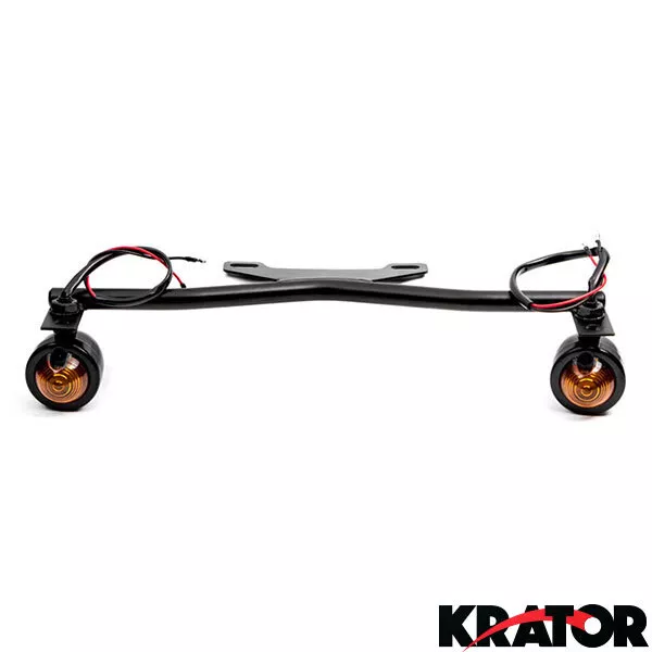 Barra de luz de paso negra señal para Kawasaki VN Vulcan Classic Nomad Drifter 1500 Foto 2 de 4