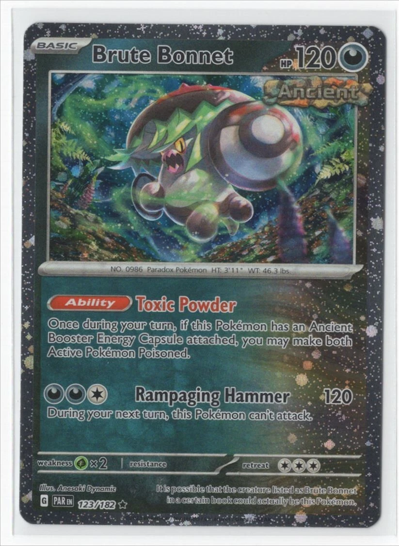 brute bonnet pokemon card price Amazon.com: Pokemon Scream Tail - Slither Wing - Brute Bonnet - Paradox  Rift - Ancient Pokemon Trading Card Lot