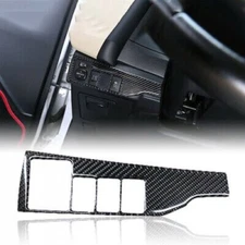Real Carbon Fiber Headlight Switch Panel Overlay Cover Fits 14-19 Corolla iM