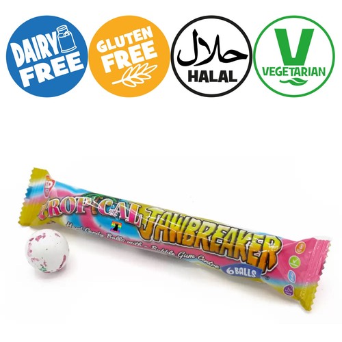 Zed Candy TROPICAL JAWBREAKERS Sweets VEGETARIAN HALAL Bubblegum CHRISTMAS PARTY - Picture 4 of 8