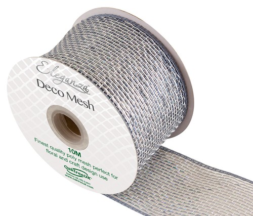 Deco Mesh Net Ribbon Roll 63mm x 10m Red Gold Silver Metallic Matt Rainbow Check - Picture 2 of 13