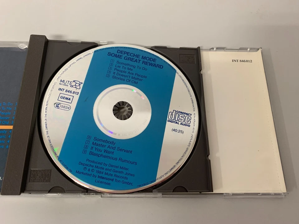 Depeche Mode – Some Great Reward CD © 1984/85 (metallic blue stripe) INT 846.812 - Bild 3 von 4