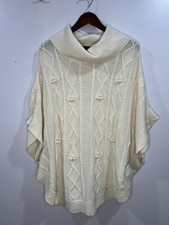 Women's Talbot Cable Knit Sweater Cape Size Medium