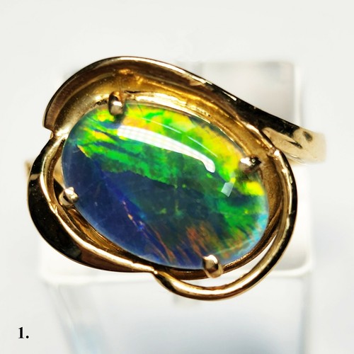 04749.0 - 14 Kt Yellow Gold Ring Set with a 13 x 8 mm (0.51x0.32 inch) - Picture 4 of 7