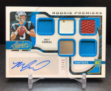 2022 Absolute Football Matt Corral Rookie Premiere Materials Auto RC 19/49