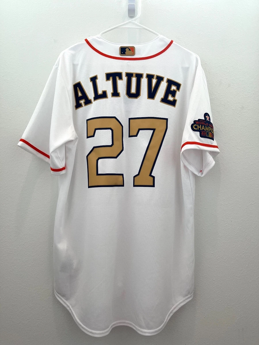 Men's M - Houston Astros Altuve - Gold Rush World Series Jersey 2023