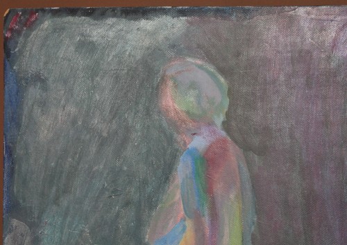 Vintage expressionist portrait oil painting - Picture 3 of 12