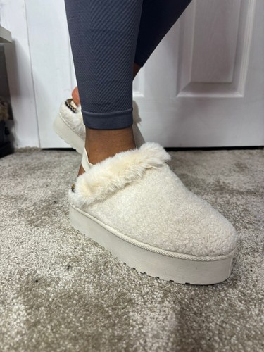 ZAPATILLAS DE MUJER SEÑORA CÓMODAS Y ESPONJOSAS PLATAFORMA DE PIEL SINTÉTICA MULAS TALLA - Imagen 6 de 24