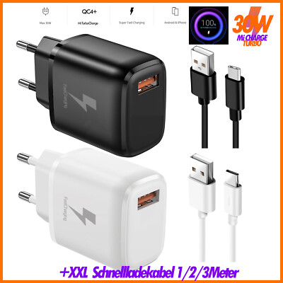 Xiaomi Poco X3/X3 Pro/F3/F3 GT 30W Turbo Ladegerät Netzteil Usb C Ladekabel 3M