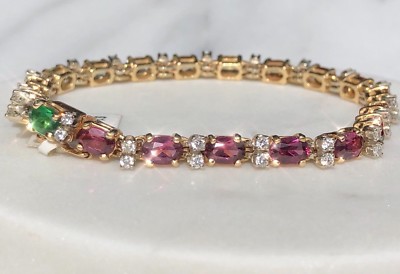 Bracelet Vintage Rigide Finement Diamanté Couleur Or Poli - Réf. *4512, Occasion