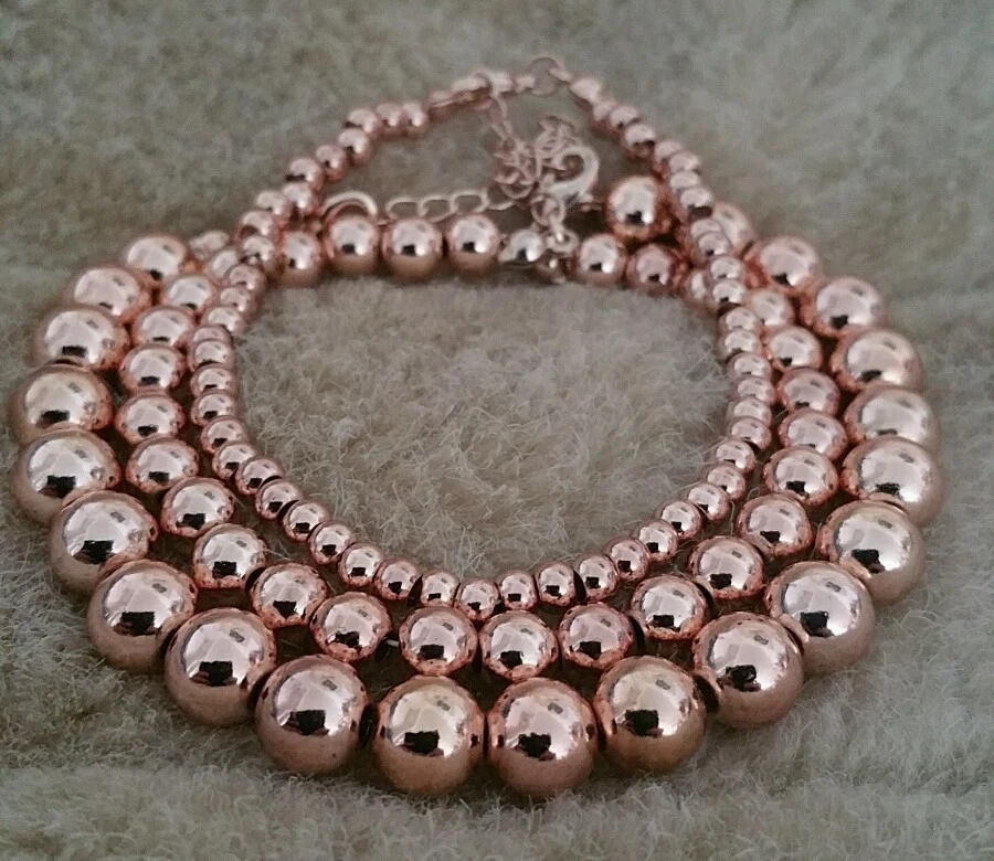 Sommer 2025 Kugel Armbänder 3er Set "Roségold" 18+3 cm Messing inkl. Versand - Bild 3 von 4