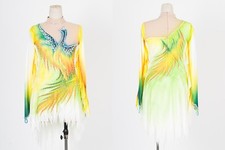 IceSkating Dress Girls Custom Figure Skating / Dance Women Competition Yellow