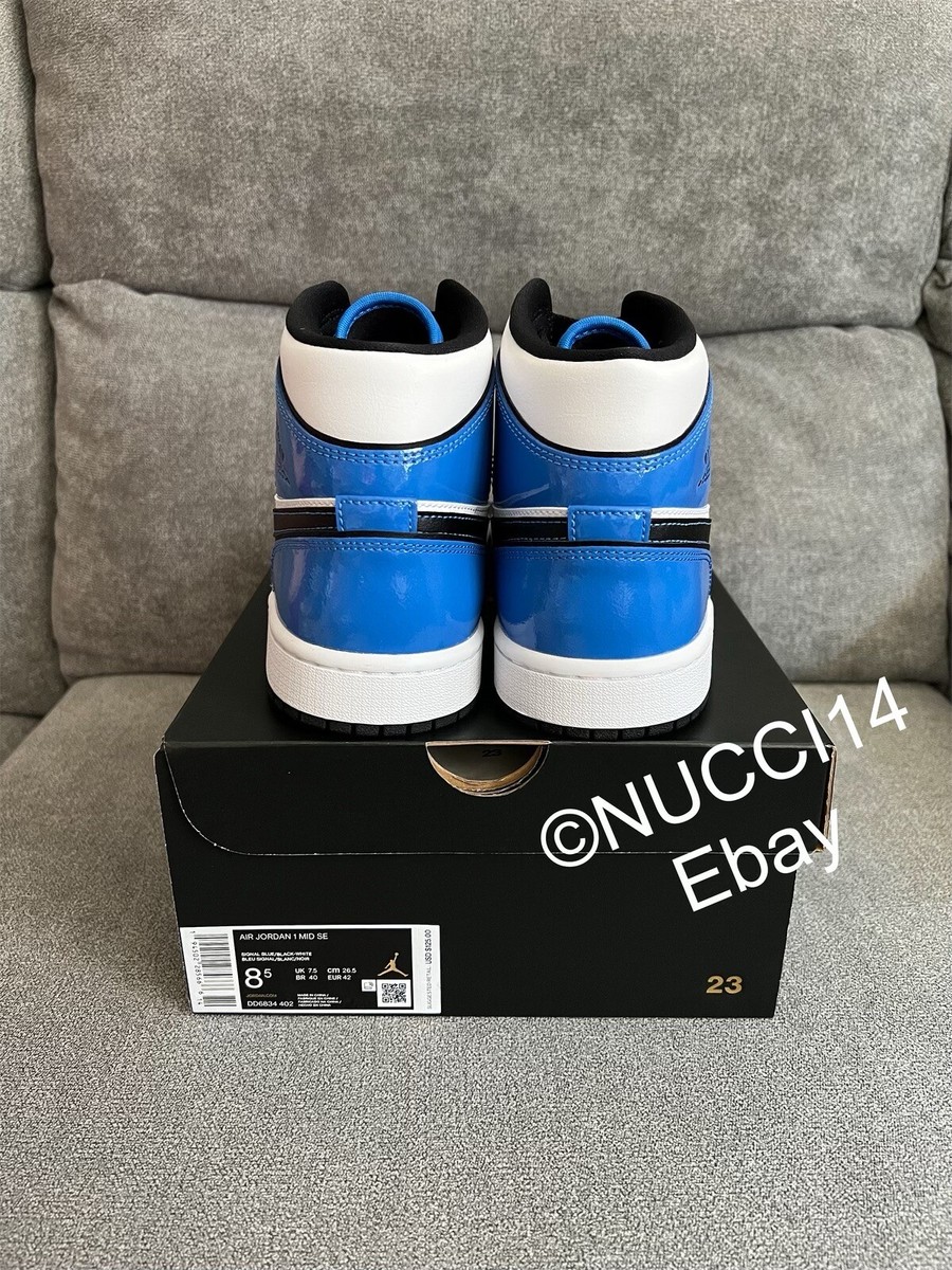 Size 8.5 - Air Jordan 1 SE Mid Signal Blue for sale online