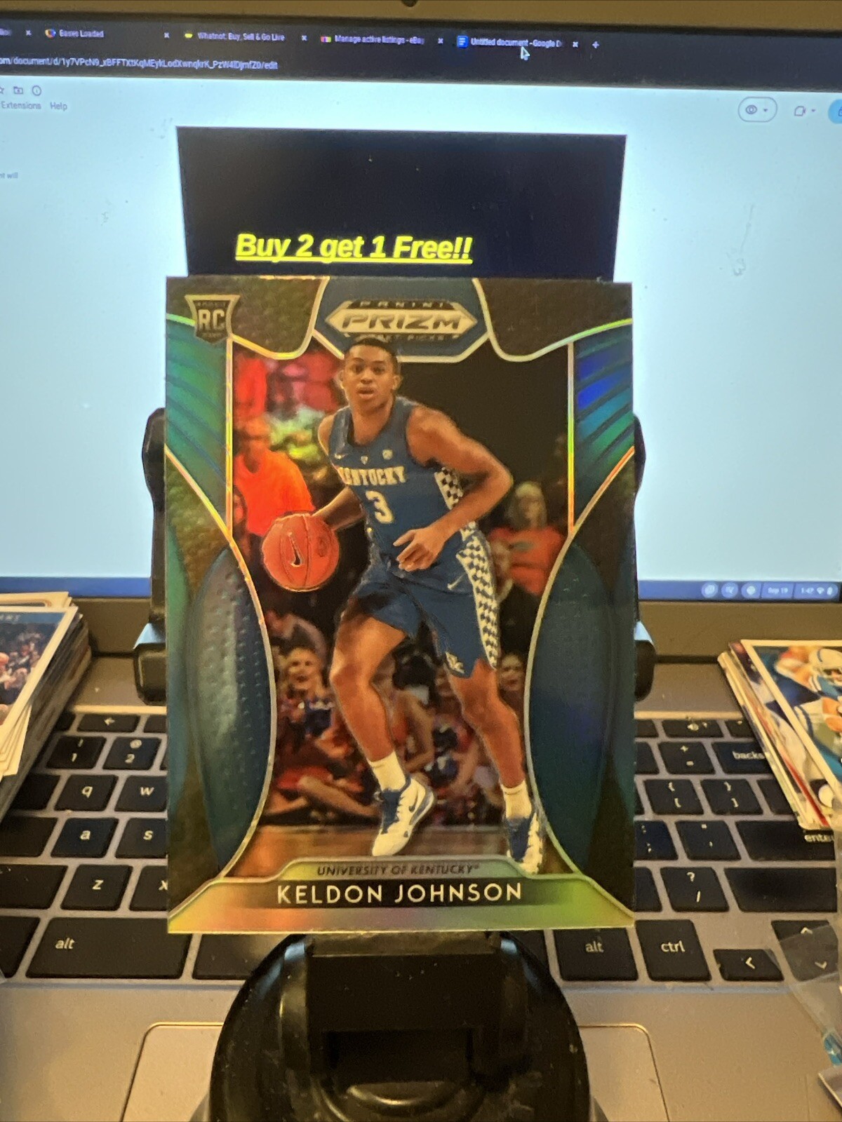 2019-20 Panini Prizm Draft Picks BLUE Prizm #29 Keldon Johnson RC