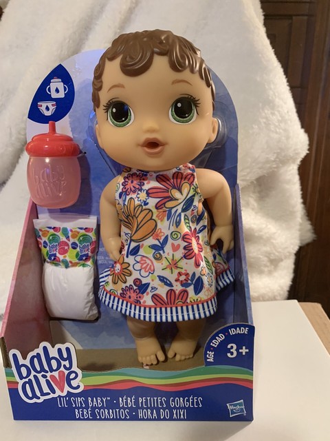 baby alive lil sips brunette