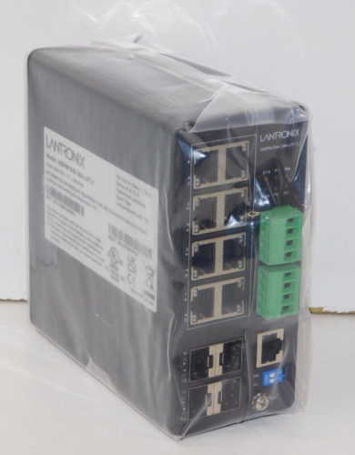 New Lantronix SISPM1040-384-LRT-C Managed Hardened PoE+ Switch 8 V0P272B3-3T0 - Picture 2 of 4