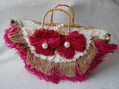 Alex Max XL Summer Beach Hand Shoulder Straw Basket Bag