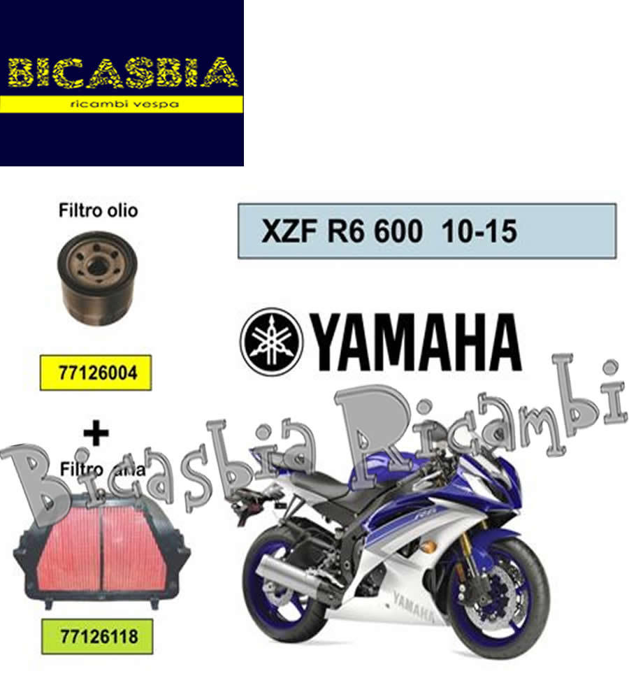 とと 7421 - Air Filter + Oil Yamaha 600 XZ6 R6 2010 - 2015