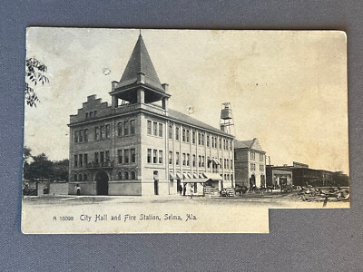 AL, Alabama, Selma, City Hall & Fire Station, Rotograph, PM 1906