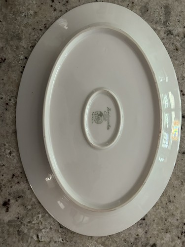 Hutschenreuther Selb verziert Goldrand Elfenbeinrand 11 1/2"" ovale Servierplatte - Bild 4 von 7