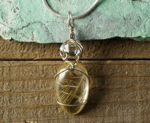 5cm-Wire-Wrapped-Pendant-with-AA-Golden-Rutile-QUARTZ-and-HERKIMER-J1070